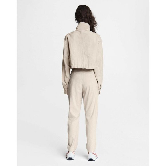 Rag & Bone Cropped Field M65 Jacket Khaki Beige Linen Snaps S NWOT $395 - Picture 3 of 8